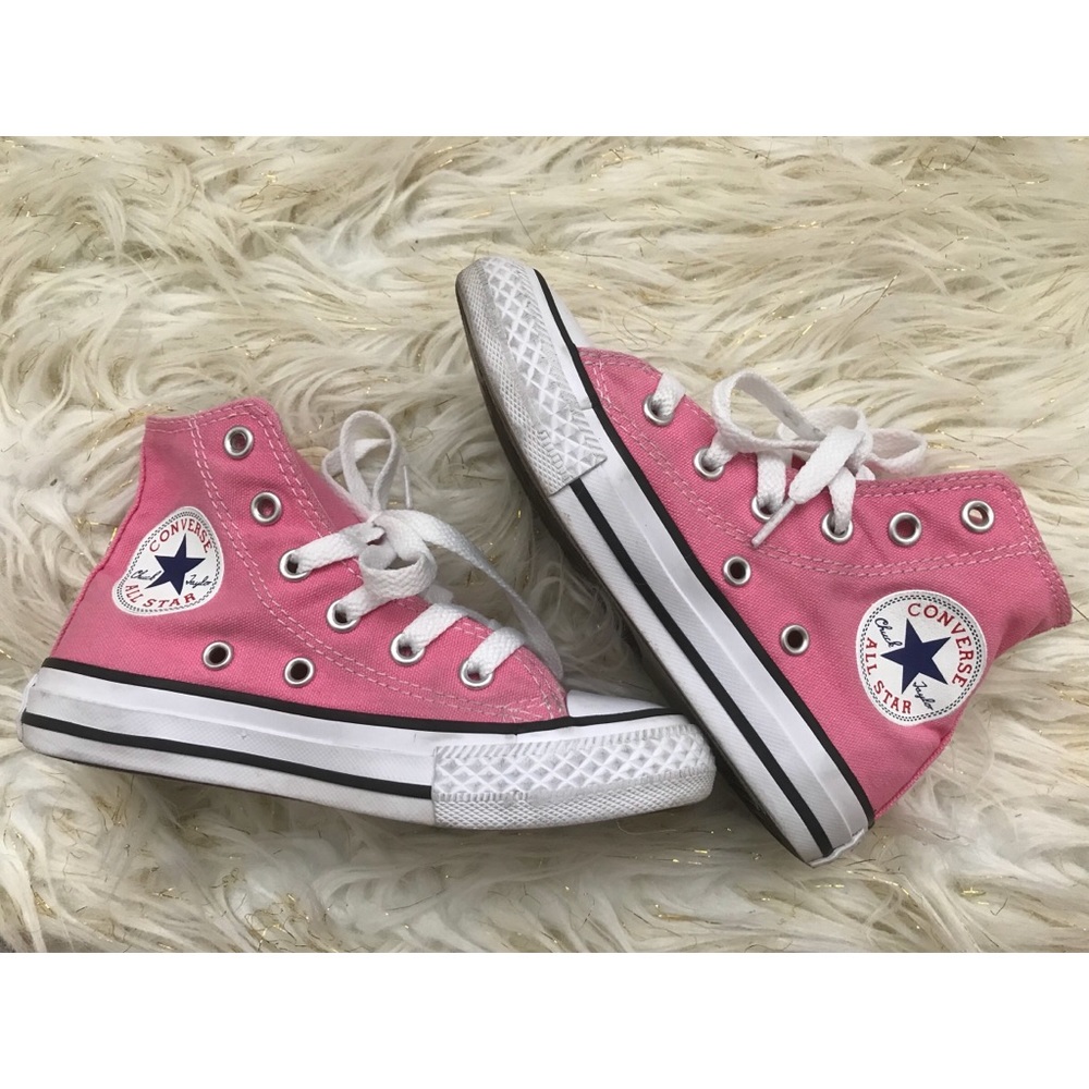 Kids Pink High Top Converse